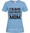 Жіноча футболка Chaos manager mom Блакитний фото