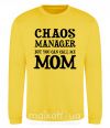 Свитшот Chaos manager mom Солнечно желтый фото