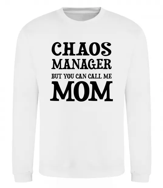 Свитшот Chaos manager mom Белый фото