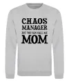 Свитшот Chaos manager mom Серый меланж фото