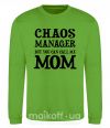 Свитшот Chaos manager mom Лаймовый фото