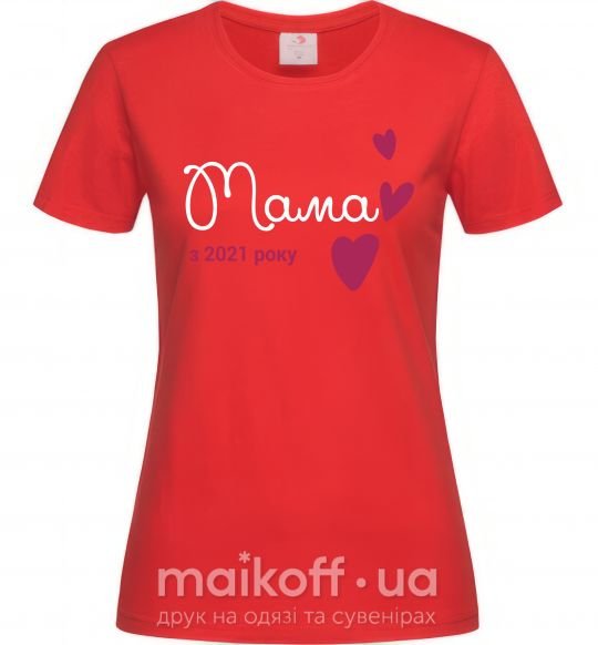 Женская футболка Мама з 2021 року Красный фото