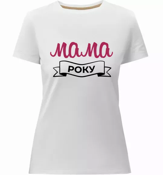 Женская премиум футболка Мама року Белый фото