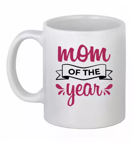 Чашка керамічна Mom of the year Білий фото
