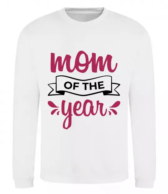 Свитшот Mom of the year Белый фото