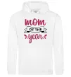 Женская толстовка (худи) Mom of the year Белый фото