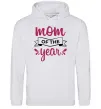 Женская толстовка (худи) Mom of the year Серый меланж фото