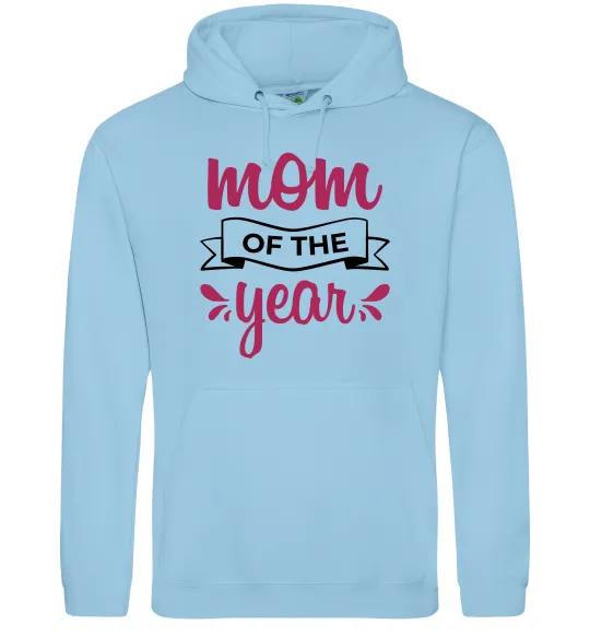Жіноча толстовка (худі) Mom of the year Блакитний фото