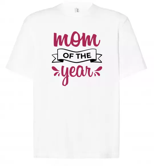 Футболка Оверсайз Mom of the year Белый фото