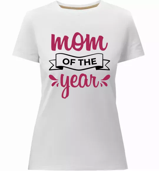 Женская премиум футболка Mom of the year Белый фото