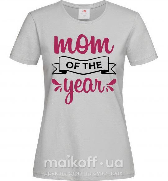Жіноча футболка Mom of the year Сірий фото
