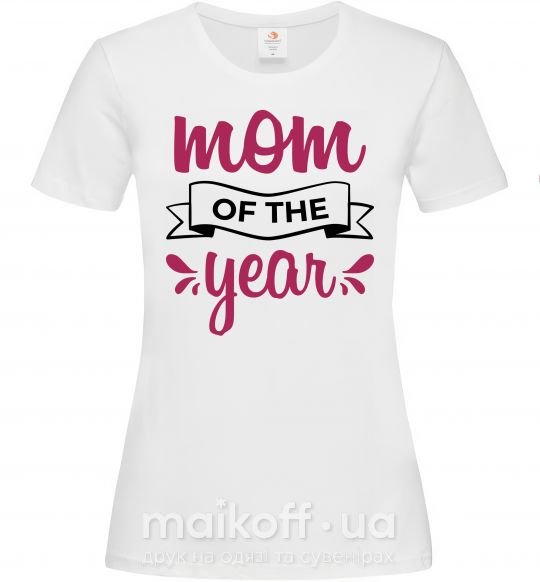 Жіноча футболка Mom of the year Білий фото