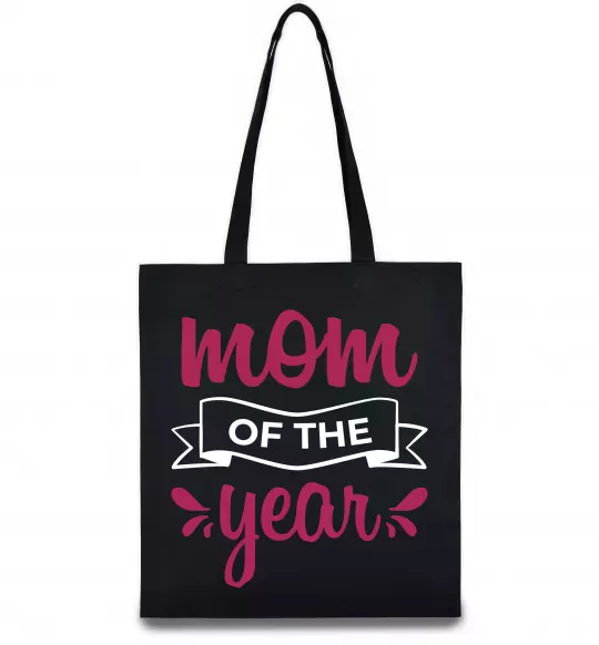 Еко-сумка Mom of the year Чорний фото