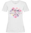 Женская футболка Найкраща мама у світі з квітами Белый фото