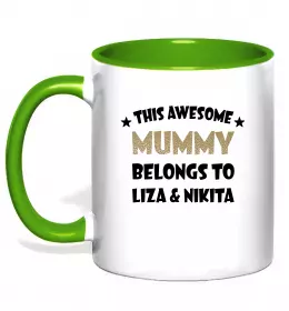 Чашка с цветной ручкой