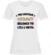 Жіноча футболка This mummy belongs to Liza and Nikita Білий фото