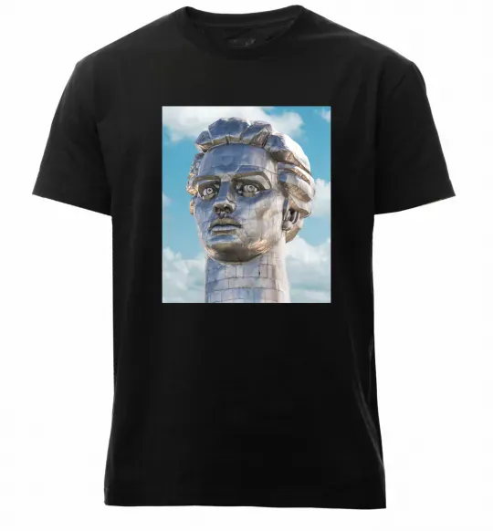 Чоловіча преміум футболка Батьківщина-Мати портрет Чорний фото