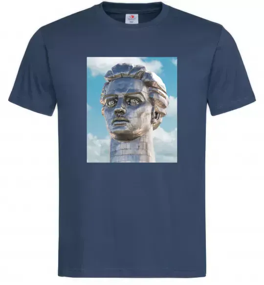 Чоловіча футболка Батьківщина-Мати портрет Темно-синій фото
