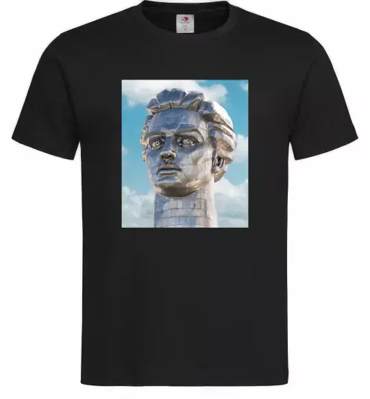 Чоловіча футболка Батьківщина-Мати портрет Чорний фото