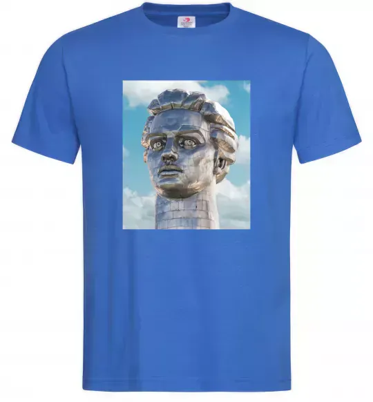 Чоловіча футболка Батьківщина-Мати портрет Яскраво-синій фото