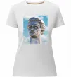 Жіноча преміум футболка Батьківщина-Мати портрет Білий фото