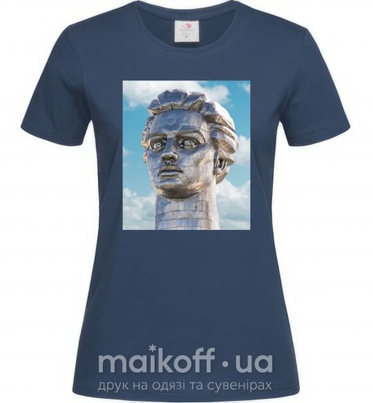 Жіноча футболка Батьківщина-Мати портрет Темно-синій фото