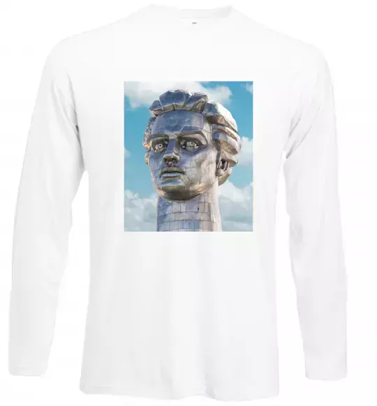 Лонгслив Батьківщина-Мати портрет Белый фото