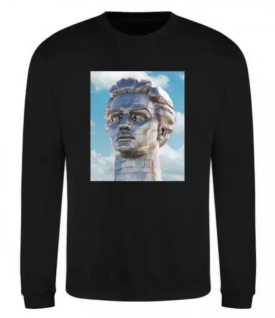 Світшот Батьківщина-Мати портрет Чорний фото