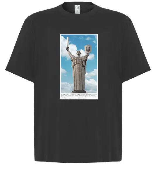 Футболка Оверсайз Батьківщина-Мати Чорний фото