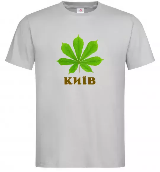 Чоловіча футболка Київ каштан Сірий фото