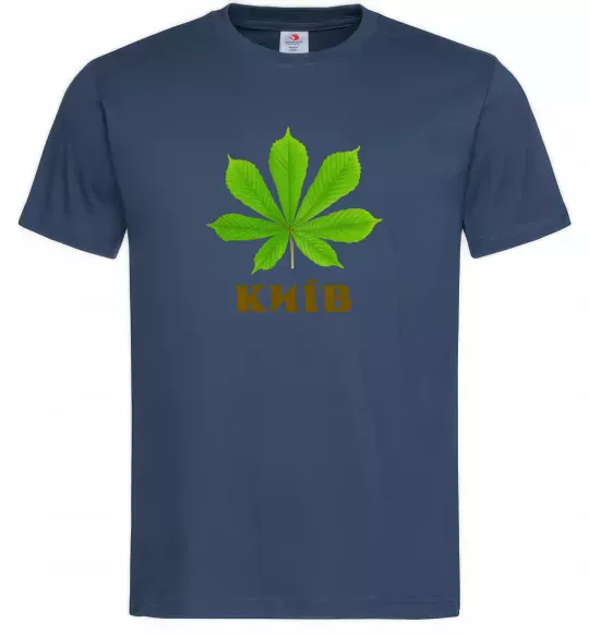 Чоловіча футболка Київ каштан Темно-синій фото