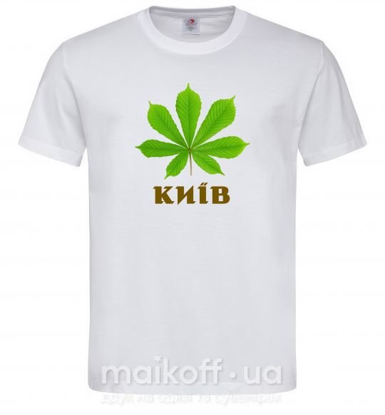 Чоловіча футболка Київ каштан Білий фото