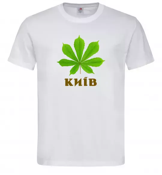 Чоловіча футболка Київ каштан Білий фото