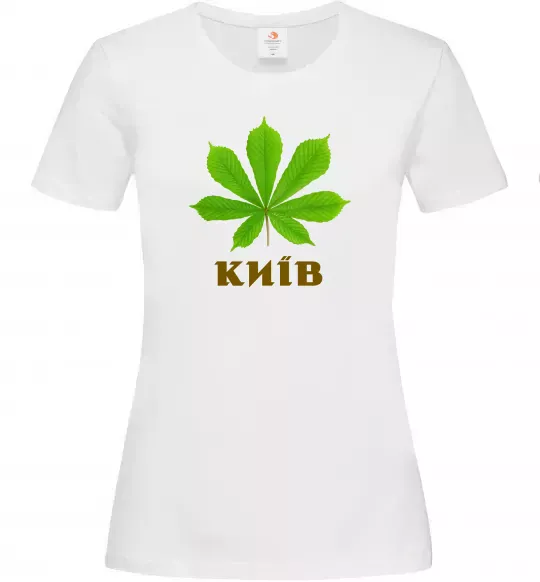 Женская футболка Київ каштан Белый фото