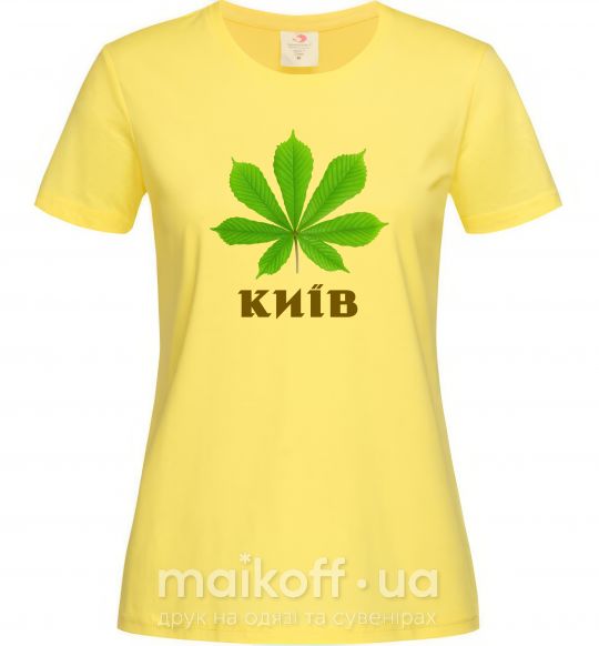 Женская футболка Київ каштан Лимонный фото
