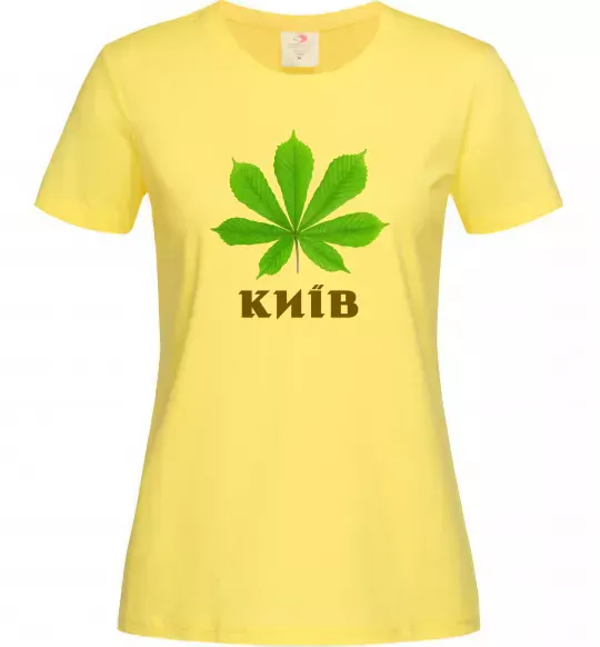 Женская футболка Київ каштан Лимонный фото