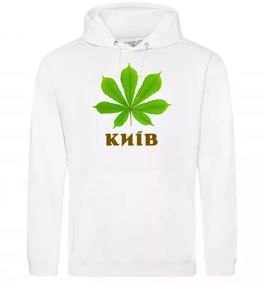 Чоловіча толстовка (худі) Київ каштан Білий фото
