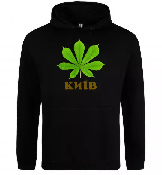 Женская толстовка (худи) Київ каштан Черный фото