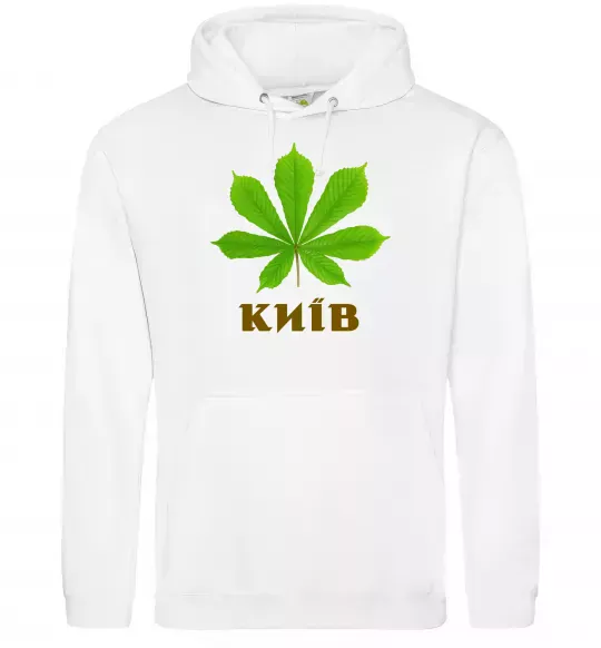Женская толстовка (худи) Київ каштан Белый фото