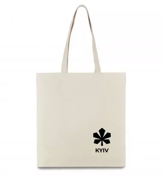 Еко-сумка Київ каштан емблема Бежевий фото