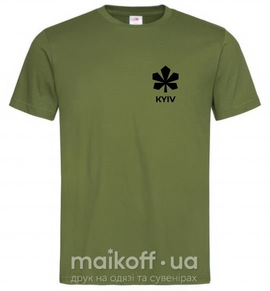 Чоловіча футболка Київ каштан емблема Оливковий фото
