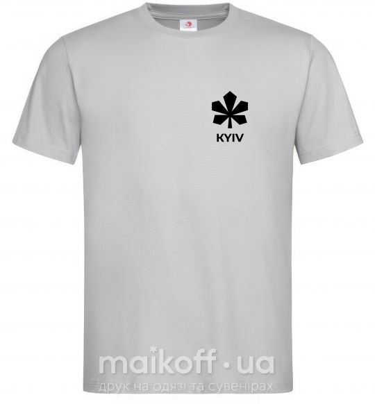 Чоловіча футболка Київ каштан емблема Сірий фото
