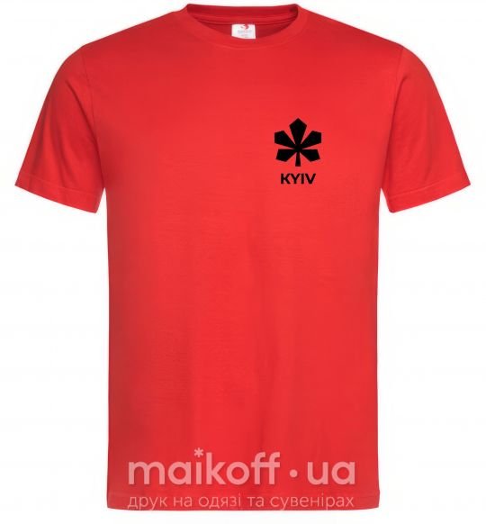 Чоловіча футболка Київ каштан емблема Червоний фото