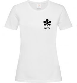 Женская футболка Київ каштан емблема Женская футболка Київ каштан емблема