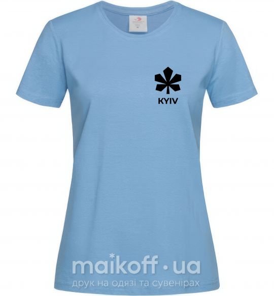 Женская футболка Київ каштан емблема Голубой фото