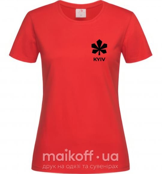 Женская футболка Київ каштан емблема Красный фото