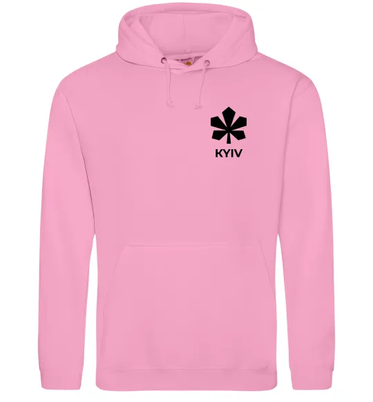 Мужская толстовка (худи) Київ каштан емблема Розовый фото