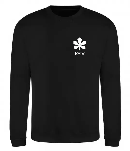 Світшот Київ каштан емблема Чорний фото