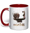 Чашка с цветной ручкой Київ Кий Щек Хорив Красный Чашка с цветной ручкой Київ Кий Щек Хорив Красный фото