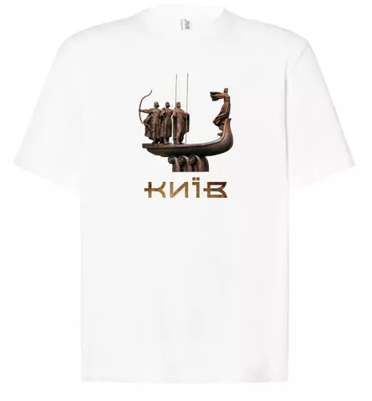 Футболка Оверсайз Київ Кий Щек Хорив Белый фото